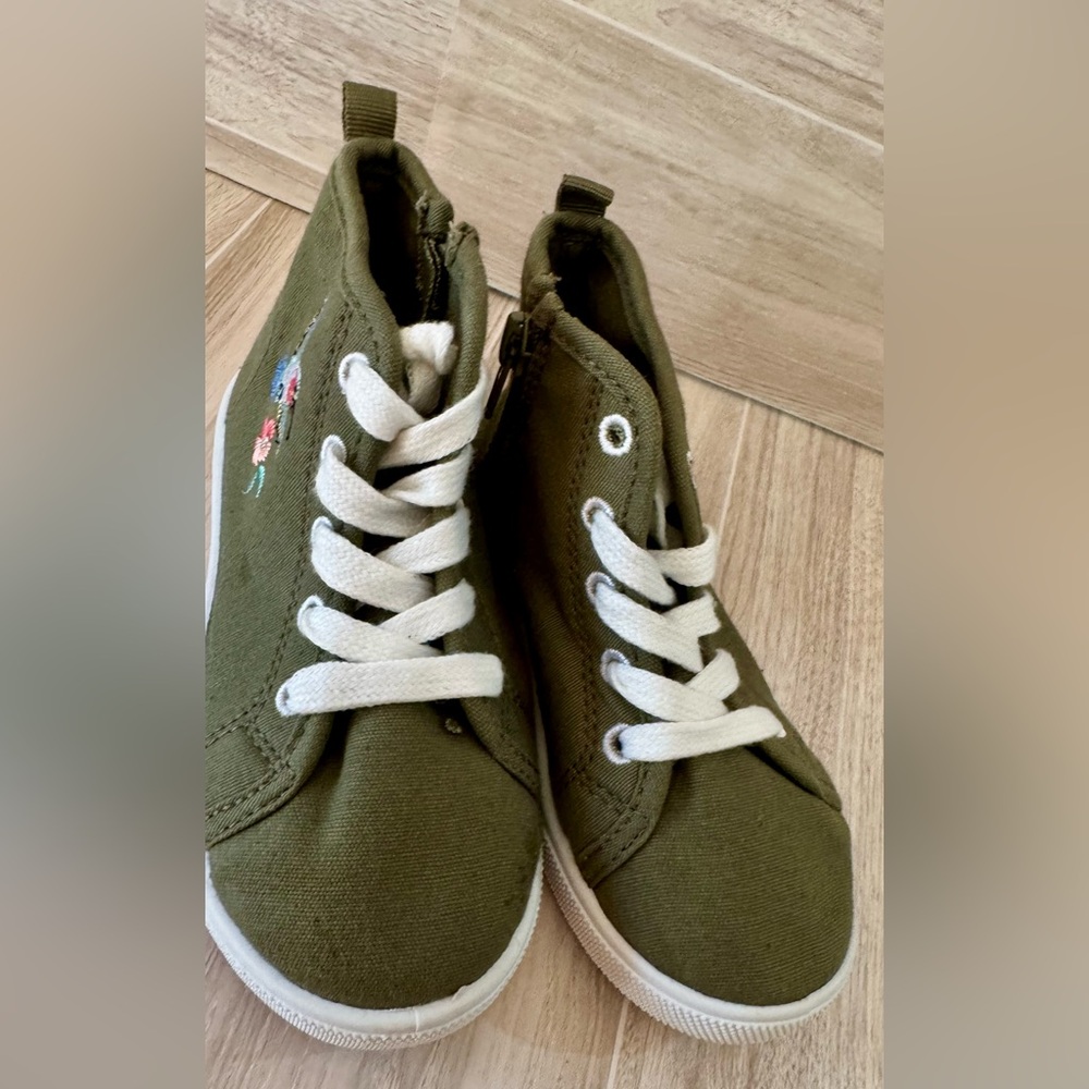 💚 Carter’s - Toddler Girls’ Green High-Top Sneakers - size 9 (NWT) - Picture 8 of 12